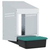 Cumpara ieftin Cuibar pentru gaini cu 1 compartiment, montat pe perete, otel galvanizat