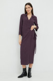 Cumpara ieftin Sisley rochie culoarea violet, maxi, drept