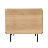 Comoda ROUND cu 1 modul 80X40 cm din lemn masiv de stejar pentru living sau dormitor culoare natur