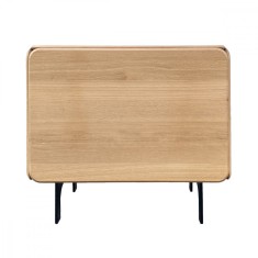 Comoda ROUND cu 1 modul 80X40 cm din lemn masiv de stejar pentru living sau dormitor culoare natur