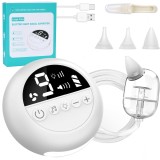 Aspirator Nazal Electric pentru Copii si Bebelusi, 9 Trepte de Aspiratie, 3 Capete de Silicon, 2500 mAh, Lumini, Display