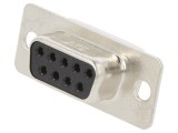Mufă Mamă D-Sub 9-Pin Aurită pentru Lipire