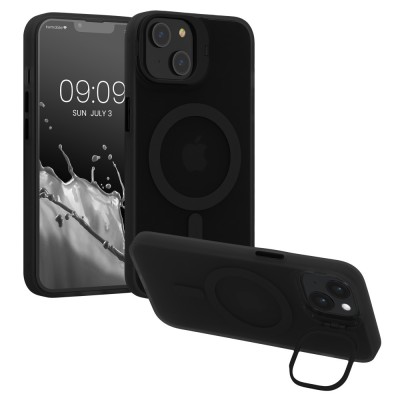 Husa Kwmobile pentru Apple iPhone 14, Negru/Transparent, Silicon, 61938.01 foto