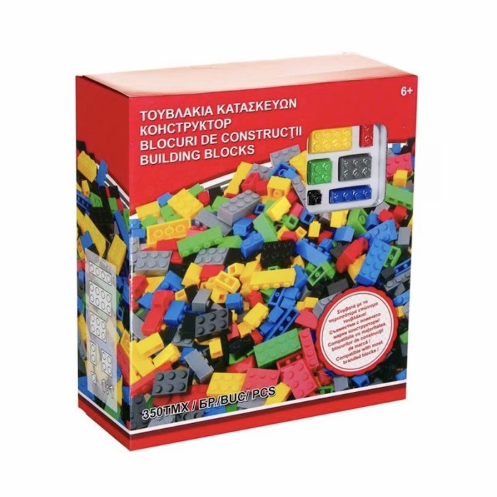 Set cuburi de construit din plastic pentru dezvoltarea creativitatii, Multicolor, 355 piese, Yupy&reg;