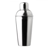Shaker Metalic, 600ml, Capac Cu Strecurătoare, Argintiu, Oem