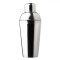 Shaker Metalic, 600ml, Capac Cu Strecurătoare, Argintiu