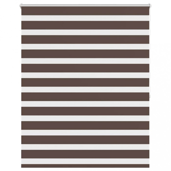 Jaluzea tip zebra, 140 x 175 cm, cafeniu