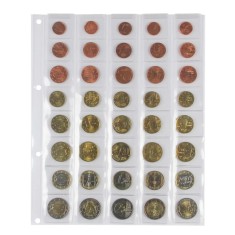 Set 2 folii pentru monede, Compact A4, pentru 5 seturi de la 1cent la 2 euro