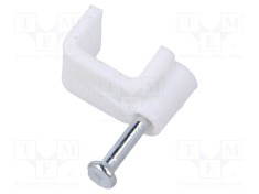 TIE10 Element de susținere natural pentru cablu plat - 100 buc cu cui