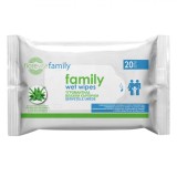 șervețele Umede, Fiorevita, Family, Aloe Vera și Vitamina E, Set 20 Bucăți, Fără Alcool
