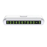 Suport numar de telefon pentru parbriz KSC, ascundere cu click alb