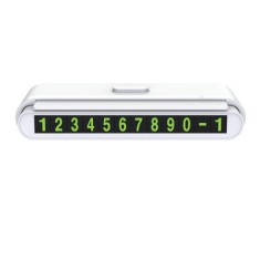 Suport numar de telefon pentru parbriz KSC, ascundere cu click alb