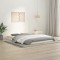 vidaXL Cadru de pat, alb, 140x200 cm, lemn masiv de pin 823445