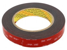 Bandă de Fixare Acrilică Neagră 19mm x 5.5m - 3M 5952