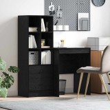 Cumpara ieftin Birou cu spațiu de depozitare cu sertar 2 pcs Stejar negru
