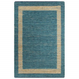 Covor manual, albastru, 80 x 160 cm, iuta GartenMobel Dekor, vidaXL
