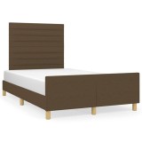 Cumpara ieftin Cadru de pat fara saltea tesatura maro 120x190 cm tesatura