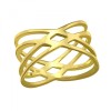 Inel Argint 925 Placat Aur 18K Impletit Marimea 49 - Fara Pietre, Cutie Cadou
