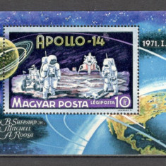 Ungaria.1971 Posta aeriana:Cosmonautica Apollo 14-Bl. SU.330