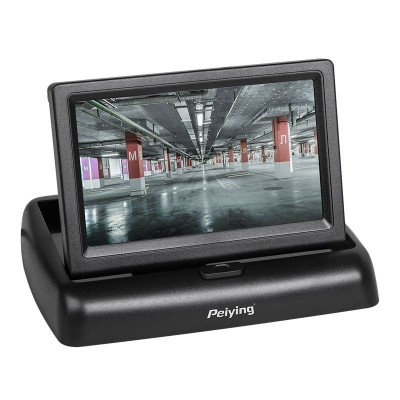 Monitor Auto TFT Peiying, 4.3 inch, 2 intrari video, 5W foto