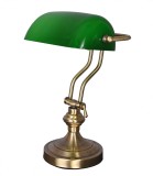 Lampa Banker din alama masiva cu abajur din sticla verde XCL115