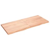 Cumpara ieftin Blat de masa maro 140x60x(2-4) cm, lemn masiv stejar tratat