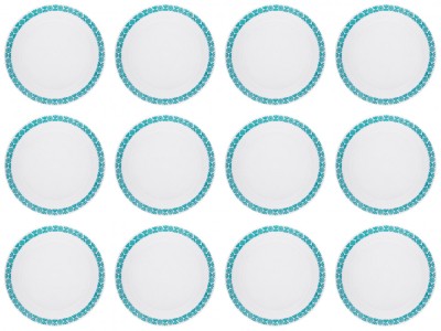 Set Farfurii 12 piese, Intinse Frosty cu Model Vernil, diametru 27 cm foto