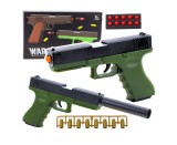 Pistol de jucarie cu munitie din spuma, 21,5x13,5x3,5cm, verde, Lean 27729