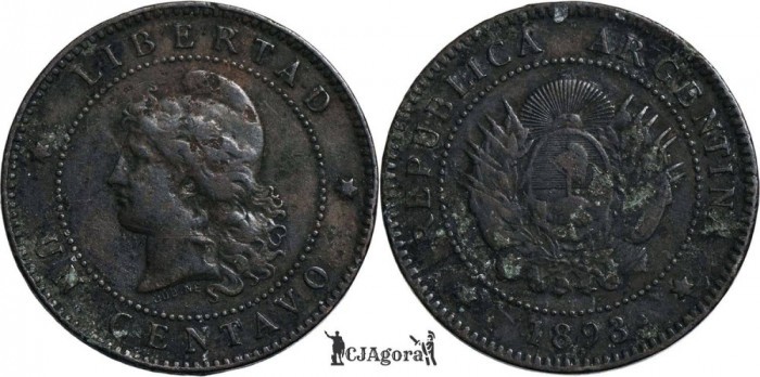 1893, 1 centavo - Argentina