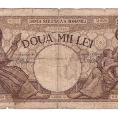 Bancnota 2000 lei 19 noiembrie 1941, circulata, uzata