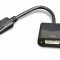 CABLU video GEMBIRD, adaptor DisplayPort (T) la DVI-I DL (M), 10cm, rezolutie maxima Full HD (1920 x 1080) la 60Hz, negru, &quot;AB-DPM-DVIF-002&quot; (timbru v