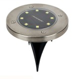 Lampa Led pentru gazon, 8 leduri, Argintiu, 11.5 cm