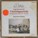 Disc vinil, LP. 3 Streichquartette. String Quartets, Op.6/1 &amp; 3 - Op.58/2-Luigi Boccherini, Quartetto Itali-252032, Philips