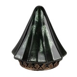 Cumpara ieftin Brad Craciun sticla verde metal maro cu led 14x16 cm