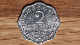 Sri Lanka moneda 2 cents (centi) 1978 dantelata XF+/aUnc aluminiu lucioasa, Asia