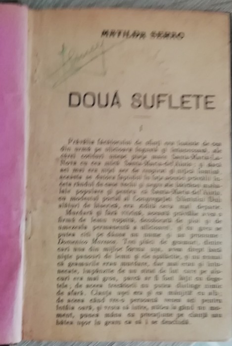 myh 421C - Doua suflete - Matilda Serao - Ed interbelica