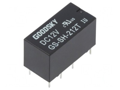 Releu Electromagnetic DPDT 12VDC 2A 120VAC PCB foto