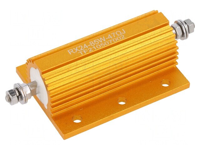 Rezistor Bobinat cu Radiator 47&Omega; 85W