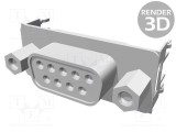 Conector D-Sub 9 pini soclu mamă THT AMPLIMITE TE Connectivity dimensiune 1 (DE)
