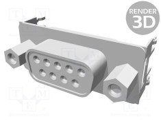 Conector D-Sub 9 pini soclu mamă THT AMPLIMITE TE Connectivity dimensiune 1 (DE)
