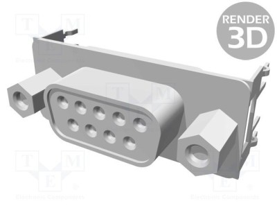 Conector D-Sub 9 pini soclu mamă THT AMPLIMITE TE Connectivity dimensiune 1 (DE) foto