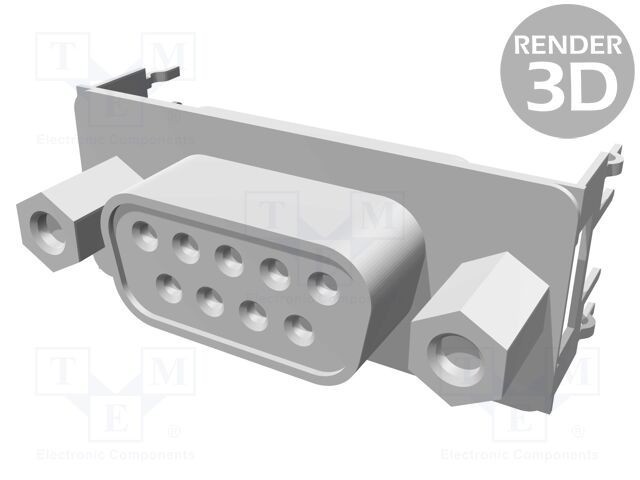Conector D-Sub 9 pini soclu mamă THT AMPLIMITE TE Connectivity dimensiune 1 (DE)