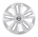 Set 4 Capace Roti, potrivite jantelor de R14, pentru Fiat, model terra cromat, Autohelix MSA