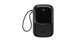Baseus Qpow Digital Display Power Bank cu &icirc;ncărcare rapidă 20000mAh 20W QC/PD/SCP/FCP cu cablu Lightning &icirc;ncorporat negru