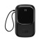 Baseus Qpow Digital Display Power Bank cu &icirc;ncărcare rapidă 20000mAh 20W QC/PD/SCP/FCP cu cablu Lightning &icirc;ncorporat negru