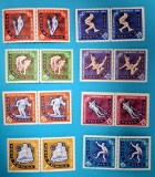 TIMBRE ROMANIA LP571/1963 J.O. INNSBRUCK- dantelate -Serie &icirc;n pereche-MNH, Nestampilat