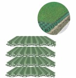 Set de 10 grile din plastic verde pentru gazon și parcări