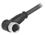 Conector M8 mamă 4 pini unghi 90&deg; cu cablu 7,5m HARTING