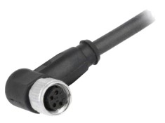 Conector M8 mamă 4 pini unghi 90&deg; cu cablu 7,5m HARTING