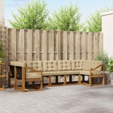 Cumpara ieftin Set de canapele de exterior 7 buc. 7-Locuri Natural si Bej